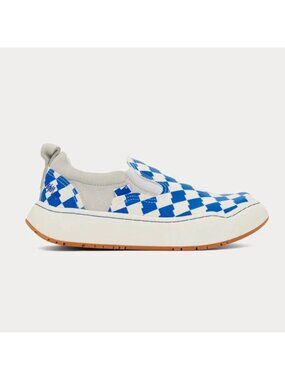 Ader Error Men's Log Lad Blue / White Slip On Sneakers